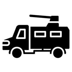 armoured van glyph icon