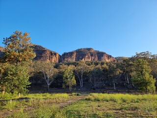 Sandstone Cliffs of the Capertee Valley near Glen Davis New South Wales Australia in the late afternoon