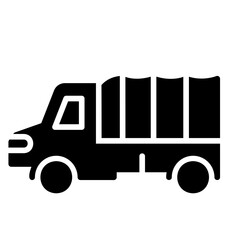 military truck glyph icon