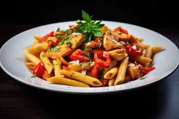 Chicken and vegetable penne pasta