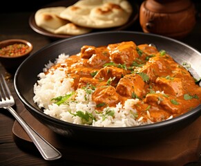 Fototapeta na wymiar Delicious Indian butter chicken curry
