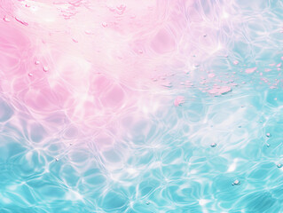 Magic glittering water with bubbles background
