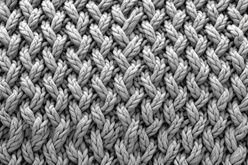 Knitted texture on a silver background