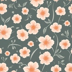 beautiful floral flower seamless pattern background for premium product ai generated