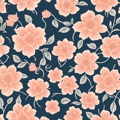 beautiful floral flower seamless pattern background for premium product ai generated