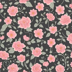 Foto op Plexiglas beautiful floral flower seamless pattern background for premium product ai generated © KengVit14
