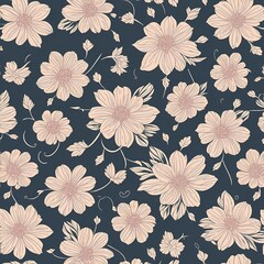 beautiful floral flower seamless pattern background for premium product ai generated