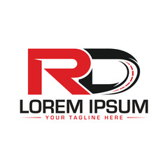 RD Letter Logo Design and Road Logo Design