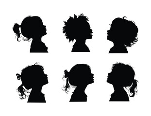 girls  face profile,silhoutte. - Powered by Adobe