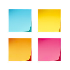 Fototapeta premium set of color notes