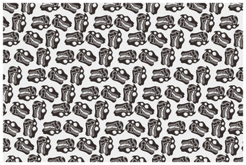 Dragon Skull Tattoo Pattern Background