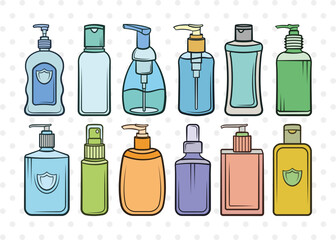 Hand Sanitizer Clipart SVG Cut File | Sanitizer Svg | Sanitizer Bottle Svg | Spray bottle Cleaner Svg | Spray Bottle Svg | Disinfectant Spray Svg | Hand Sanitizer Svg Bundle