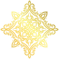 Golden mandala.Mandala de lujo .color dorado