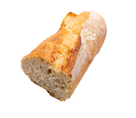 loaf of a baguette isolated on white 