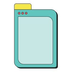 Retro infographic text box. User interface, ui, browser text box. Vector illustration.