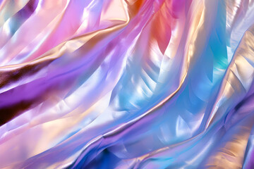 Fototapeta premium Colorful Fabrics-Generative AI