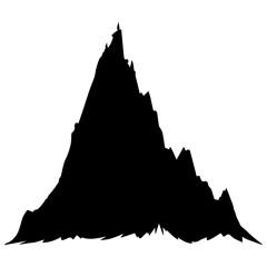 Mountain vector silhouette illustration