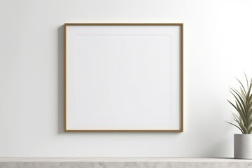 Frame mockup, frame on the wall, minimalist frame mockup, Poster Mockup, Photo frame mockup, 3d render, Generative AI