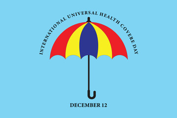 International universal health coverage day celebrated on december 12. Vector illustration.