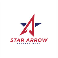 star arrow logo design creative modern concept for business and company
