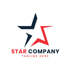 Obraz premium star logo design creative modern minimal concept