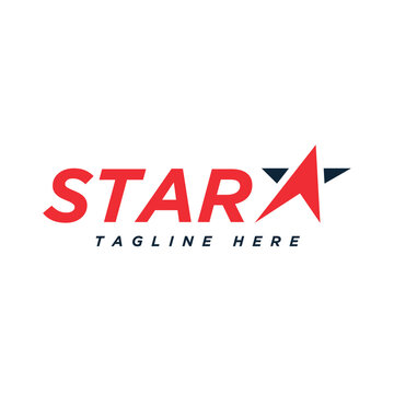 star creative logo wordmark design modern flat concept