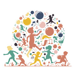 Diverse Children Celebrating World Children's Day, November 20