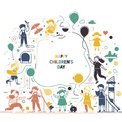 Inspiring World Children's Day concept Illustration, November 20