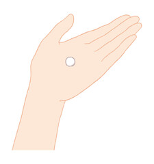 化粧品をなじませる女性の手