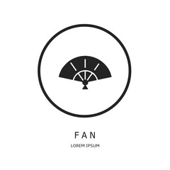 Fan logo vector design for business. Fan icon.