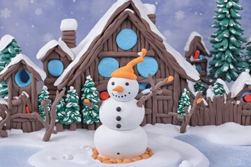 Clay Art - Winter Scenery