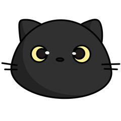 Cute head black cat for you