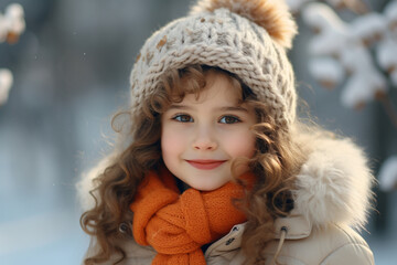 portrait of a girl in winter