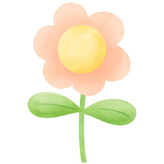 watercolor pastel flowers illustration for Valentines card 