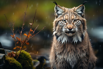 Obraz premium lynx in the forest