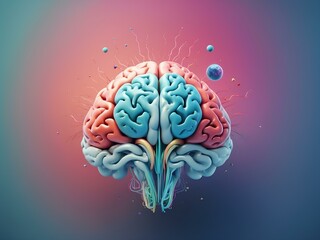 human brain, blank background, for design, isolated