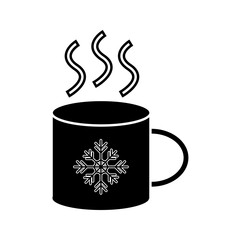 tea hot drink  Winter Icons on White Background