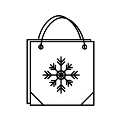 Bag Winter Icons on White Background