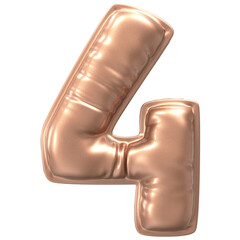 Obraz premium Font With Number 3D Rendering