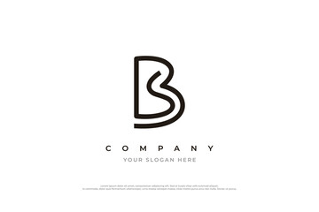 Initial Letter BS Logo or SB Logo Design Vector Template