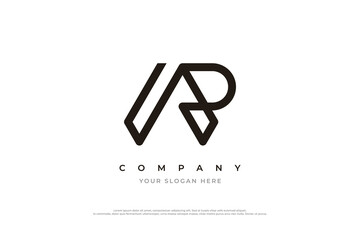 Initial Letter AR Logo or RA Monogram Logo Design Vector