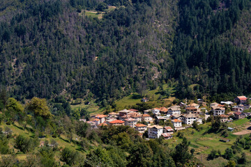 Fototapeta premium village in the mountains