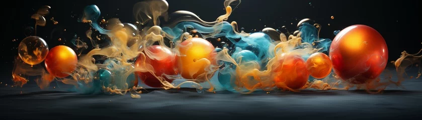 Fotobehang abstract background with smoke © SujithShalitha