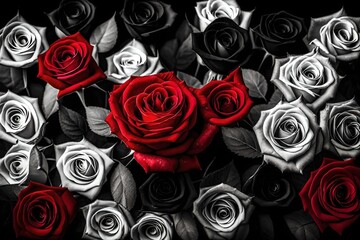 pattern with roses generated by AI technology