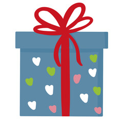 Blue gift boxes can be used to decorate during various festivals.