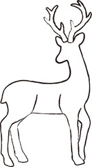 Deer animal vector sketch