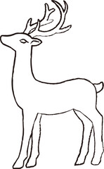 Deer animal vector sketch