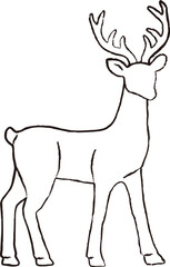 Deer animal vector sketch