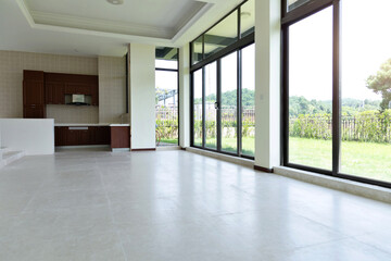 Background of empty modern kitchen