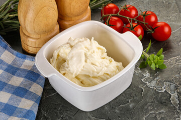 Italian delicous stracciatella cheese